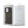 Guess Guess iPhone 16 Pro Max Backcover hoesje - Magsafe PU Leather - 4G Classic Logo - Bruin