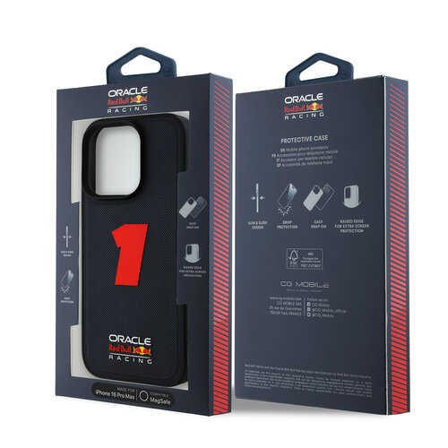 Red Bull Racing Red Bull Racing iPhone 16 Pro Max Back-Cover hul - Magsafe - Meshed - 3D Rubber Number 1 - Navy