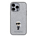 Karl Lagerfeld Karl Lagerfeld iPhone 15 Pro Max Backcover hoesje - Fixed Glitter - Ikonik K Logo - Zilver Karl Lagerfeld Karl Lagerfeld iPhone 15 Pro Max Backcover hoesje - Fixed Glitter - Ikonik K Logo - Zilver