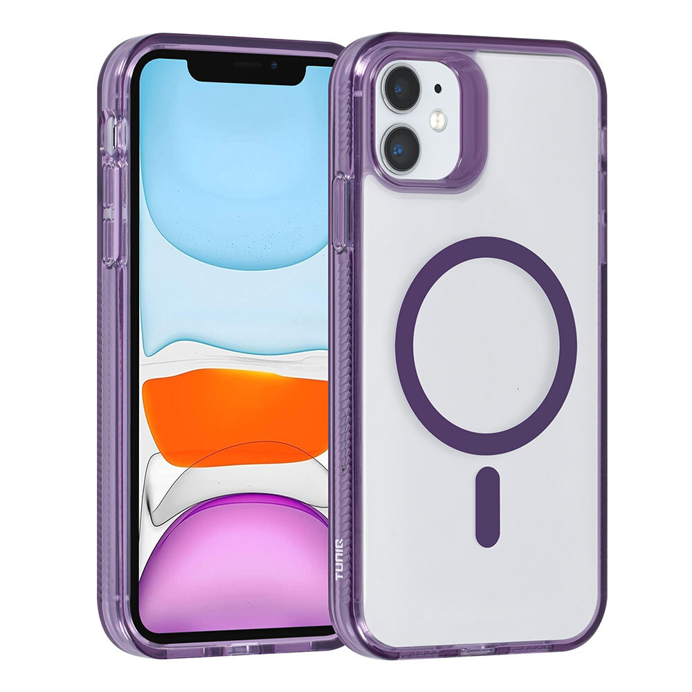 TUNIQ TUNIQ iPhone 11 Backcover hoesje Magsafe silicone - Paars TUNIQ TUNIQ iPhone 11 Backcover hoesje Magsafe silicone - Paars