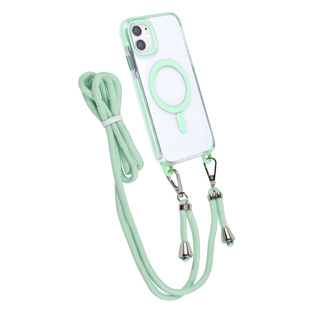 TUNIQ TUNIQ iPhone 11 Backcover hoesje neck cord - magsafe - Groen TUNIQ TUNIQ iPhone 11 Backcover hoesje neck cord - magsafe - Groen