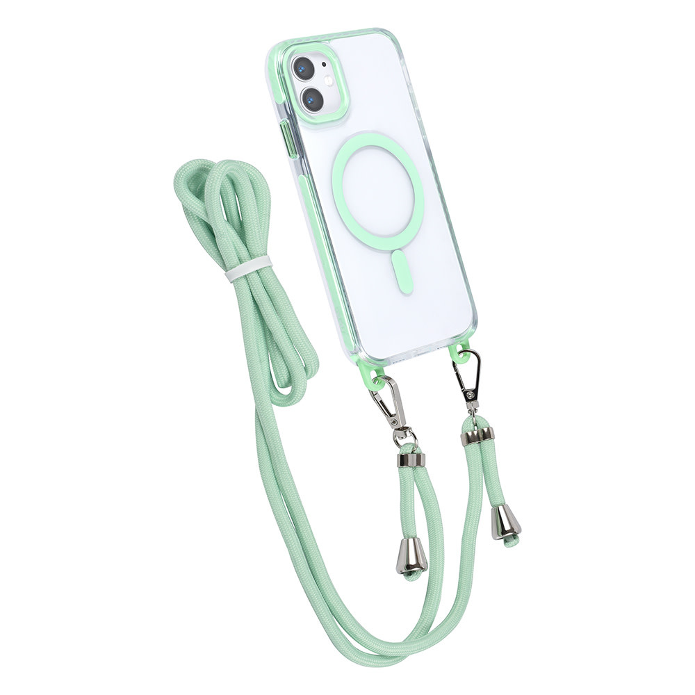 TUNIQ TUNIQ iPhone 11 Backcover hoesje neck cord - magsafe - Groen, foto 4 van 5