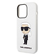 Karl Lagerfeld Karl Lagerfeld iPhone 14 Pro Back cover coque - Silicone - Ikonik - Blanc Karl Lagerfeld Karl Lagerfeld iPhone 14 Pro Back cover coque - Silicone - Ikonik - Blanc
