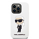 Karl Lagerfeld Karl Lagerfeld iPhone 14 Pro Backcover hoesje - Silicone - Ikonik - Wit Karl Lagerfeld Karl Lagerfeld iPhone 14 Pro Backcover hoesje - Silicone - Ikonik - Wit
