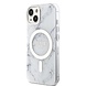 Guess Guess iPhone 13 Back-Cover hul - Magsafe IML marble - Weiß