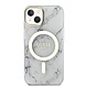 Guess Guess iPhone 13 Back-Cover hul - Magsafe IML marble - Weiß