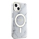 Guess Guess iPhone 13 Backcover hoesje Magsafe IML marble - Wit Guess Guess iPhone 13 Backcover hoesje Magsafe IML marble - Wit