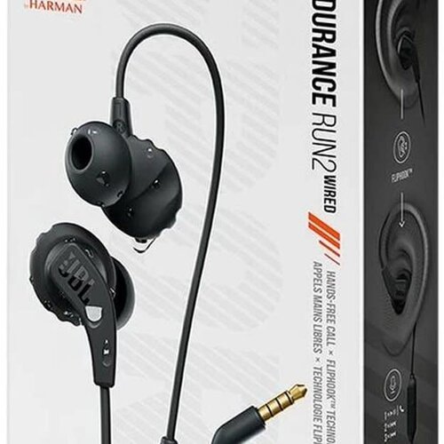 JBL JBL Endurance Run 2 Wired Waterproof Sports In-Ear Earphone - Zwart