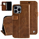 Pierre Cardin Pierre Cardin iPhone 13 Pro Book type housse - Porte-cartes pour 3 cartes - Fermeture magnétique - Marron Pierre Cardin Pierre Cardin iPhone 13 Pro Book type housse - Porte-cartes pour 3 cartes - Fermeture magnétique - Marron