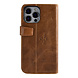 Pierre Cardin Pierre Cardin iPhone 13 Pro Book type housse - Porte-cartes pour 3 cartes - Fermeture magnétique - Marron Pierre Cardin Pierre Cardin iPhone 13 Pro Book type housse - Porte-cartes pour 3 cartes - Fermeture magnétique - Marron
