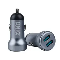 UNIQ Accessory Autolader 2.4A - Grijs