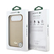 Lacoste Lacoste iPhone 17 Air Back cover case - MagSafe - Monogramme Print With Gold Logo - Beige