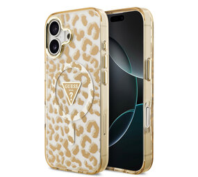 Guess Guess iPhone 17 Back cover case - Magsafe - Leopard Glitter Edition - Brown