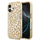 Guess Guess iPhone 17 Back-Cover hul - Magsafe - Leopard Glitter Edition - Braun
