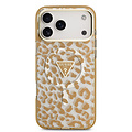 Guess Guess iPhone 17 Pro/iPhone 18 Pro Handyhülle MagSafe Leopardenmuster mit Glitzer - Braun