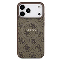 Guess Guess iPhone 17 Pro Max/iPhone 18 Pro Max Handyhülle MagSafe PU-Kunstleder Klassisches 4G-Logo - Braun