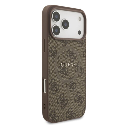 Guess Guess iPhone 17 Pro Max/iPhone 18 Pro Max Handyhülle MagSafe PU-Kunstleder Klassisches 4G-Logo - Braun
