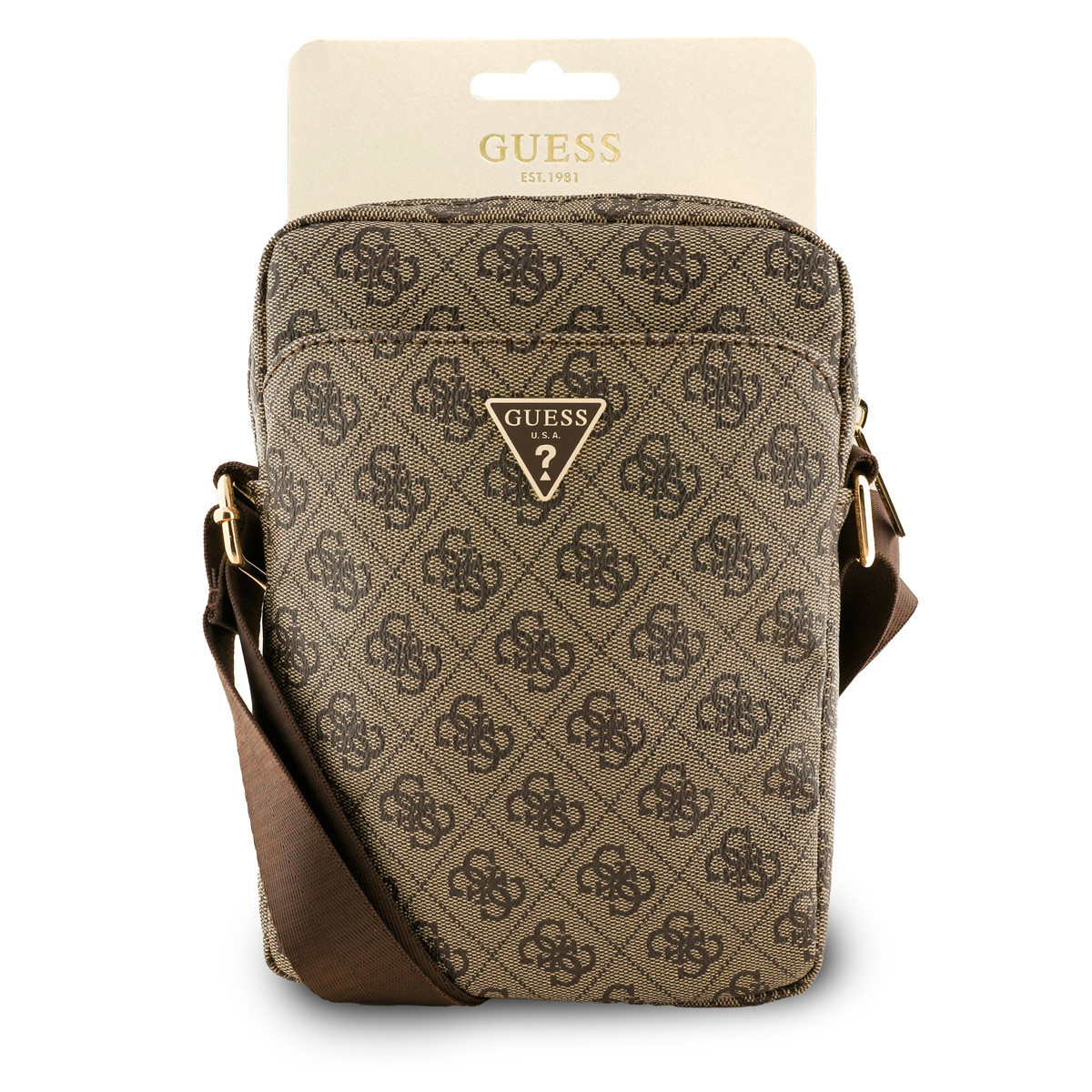 Guess Guess 10 Inch Tablet Bag - Triangle Logo - Bruin, foto 4 van 4