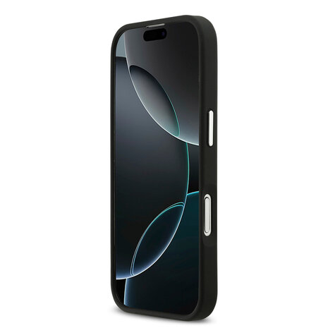 Karl Lagerfeld Karl Lagerfeld iPhone 17 Backcover hoesje - FW Grained - K&C Heads Pins - Zwart