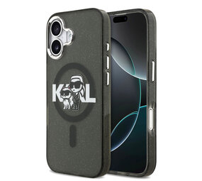 Karl Lagerfeld Karl Lagerfeld iPhone 17 Back cover case - Magsafe - Glitter K&C Sketch Logo - Black Karl Lagerfeld Karl Lagerfeld iPhone 17 Back cover case - Magsafe - Glitter K&C Sketch Logo - Black