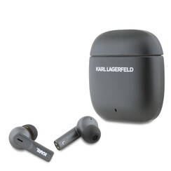 Karl Lagerfeld Bluetooth Earbuds TWS - ANC&ENC - Metal Printed Logo - Black