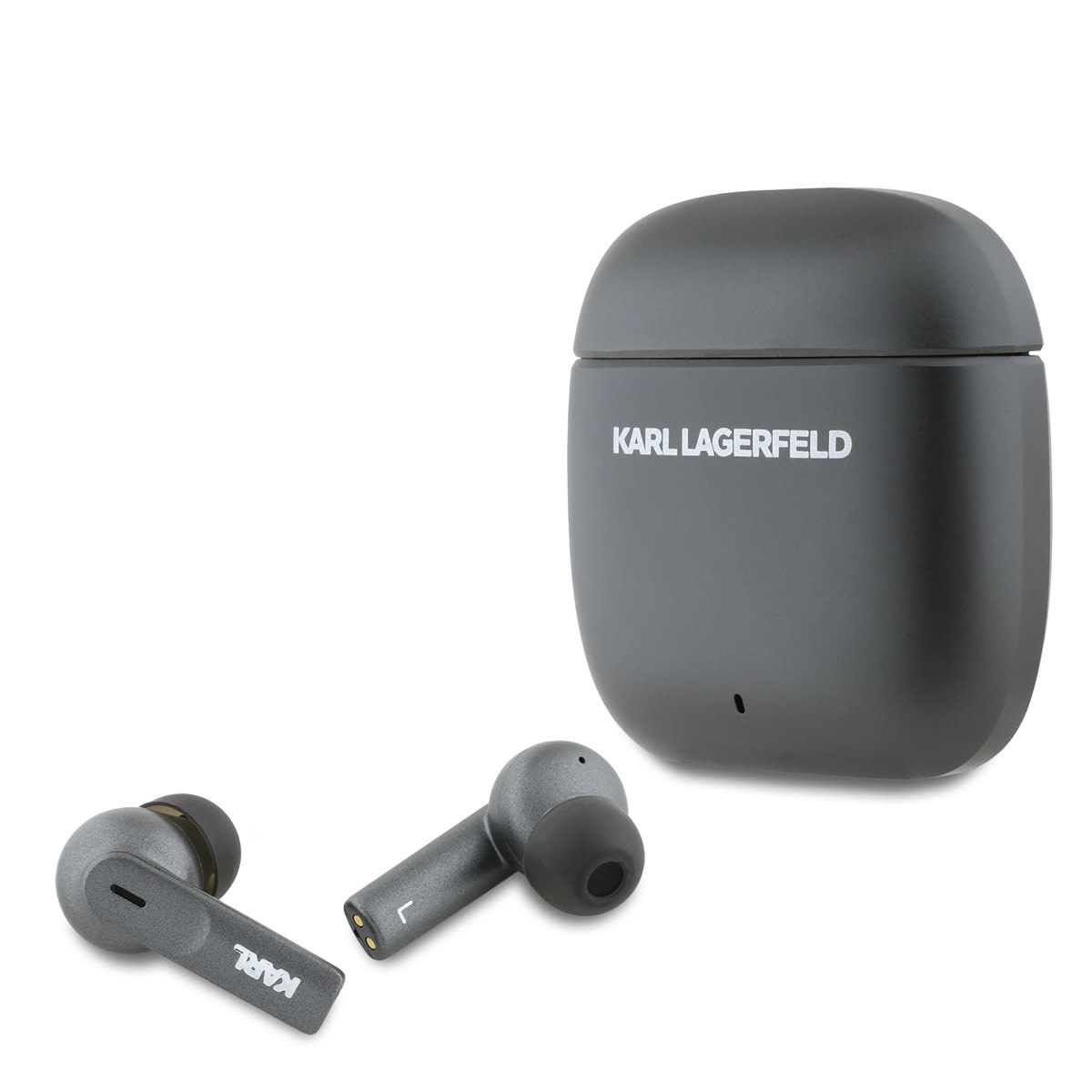 Karl Lagerfeld Karl Lagerfeld Bluetooth Earbuds TWS - ANC&ENC - Metal Printed Logo - Zwart
