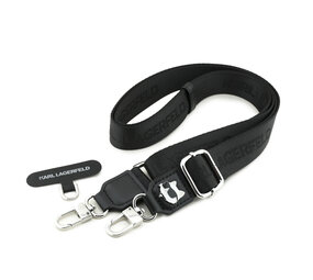 Karl Lagerfeld Karl Lagerfeld Universal Crossbody Strap - Choupette Patch - Black Karl Lagerfeld Karl Lagerfeld Universal Crossbody Strap - Choupette Patch - Black