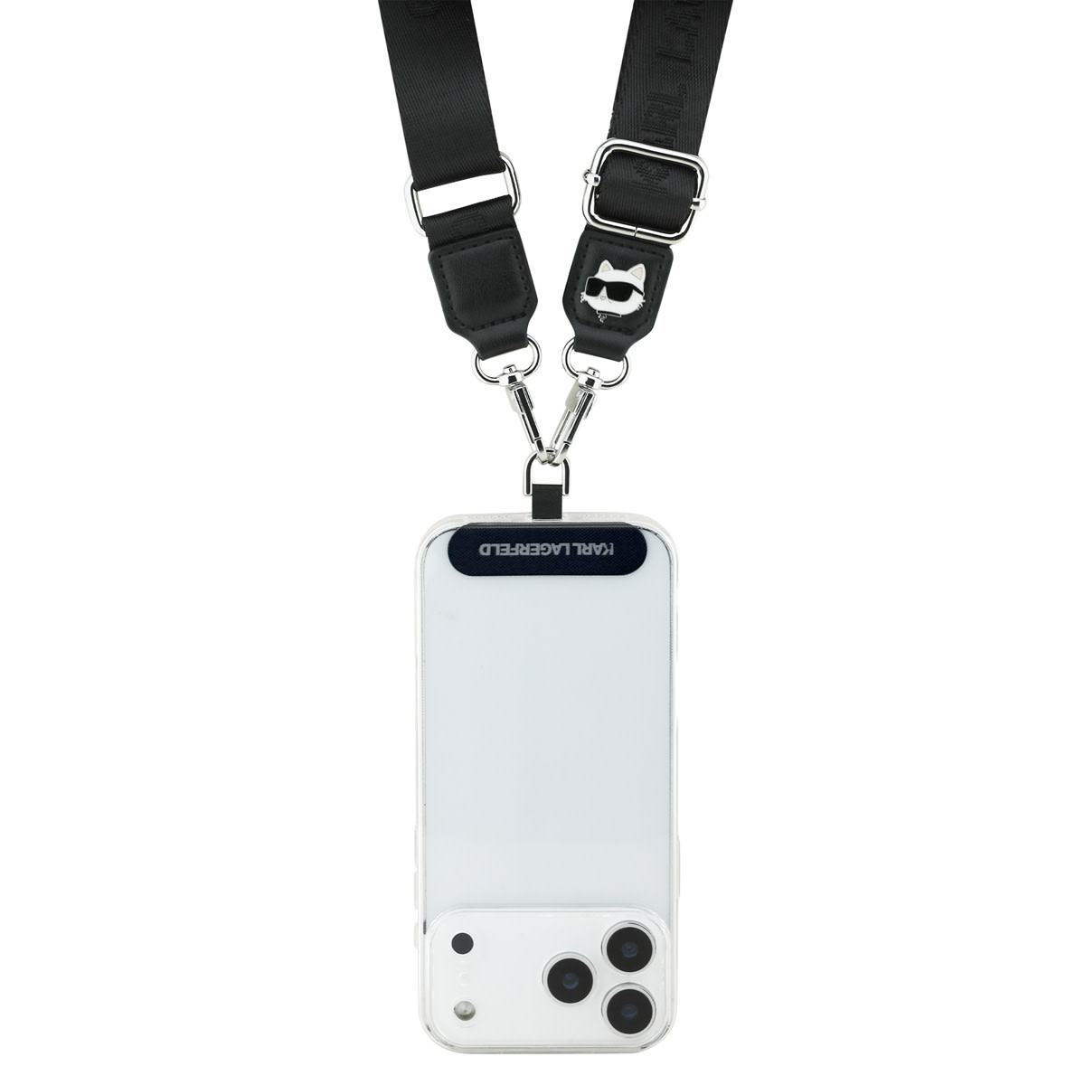 Karl Lagerfeld Karl Lagerfeld Universal Crossbody Strap - Choupette Patch - Zwart, foto 2 van 4