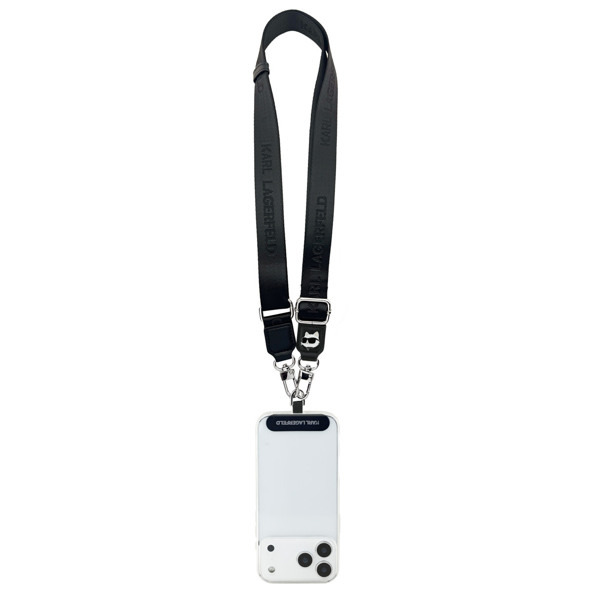 Karl Lagerfeld Karl Lagerfeld Universal Crossbody Strap - Choupette Patch - Zwart, foto 3 van 4
