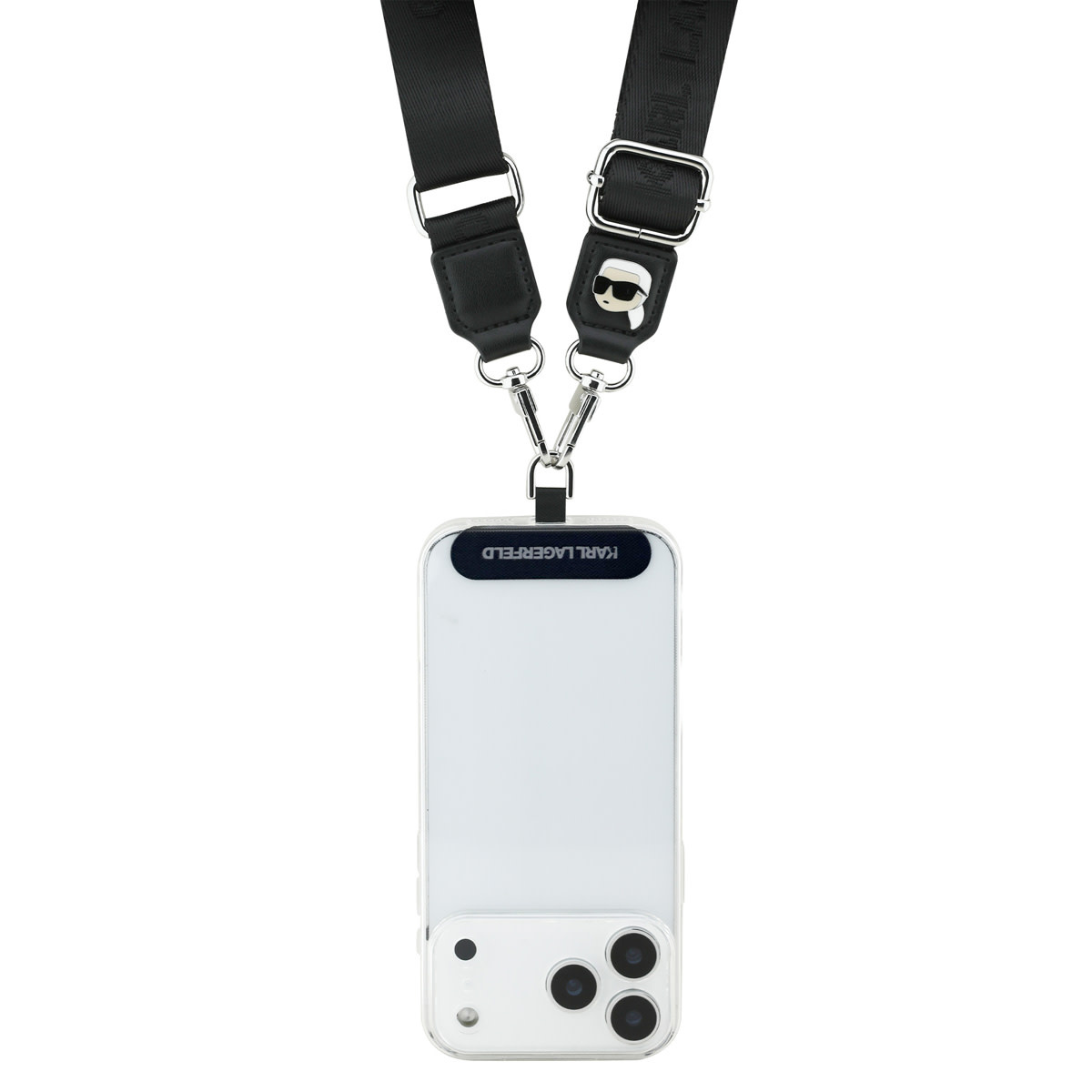Karl Lagerfeld Karl Lagerfeld Universal Crossbody Strap - Karl Patch - Zwart, foto 2 van 4