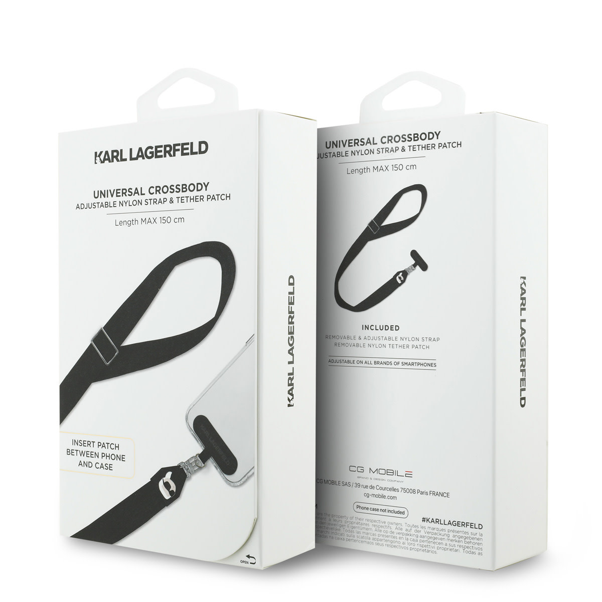 Karl Lagerfeld Karl Lagerfeld Universal Crossbody Strap - Karl Patch - Zwart, foto 4 van 4