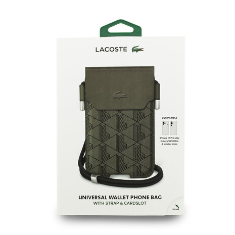 Lacoste Lacoste Universal Crossbody Phone Pouch - Petit Pique - Grün
