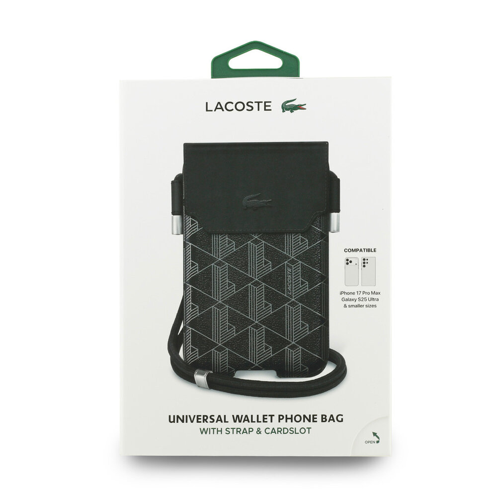 Lacoste Lacoste Universal Crossbody Phone Pouch - The Blend - Noir Lacoste Lacoste Universal Crossbody Phone Pouch - The Blend - Noir