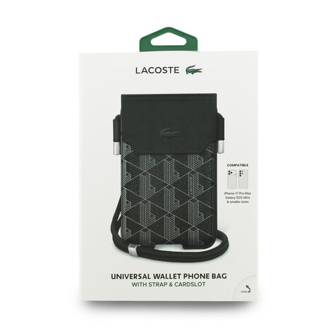 Lacoste Lacoste Universal Crossbody Phone Pouch - The Blend - Noir Lacoste Lacoste Universal Crossbody Phone Pouch - The Blend - Noir