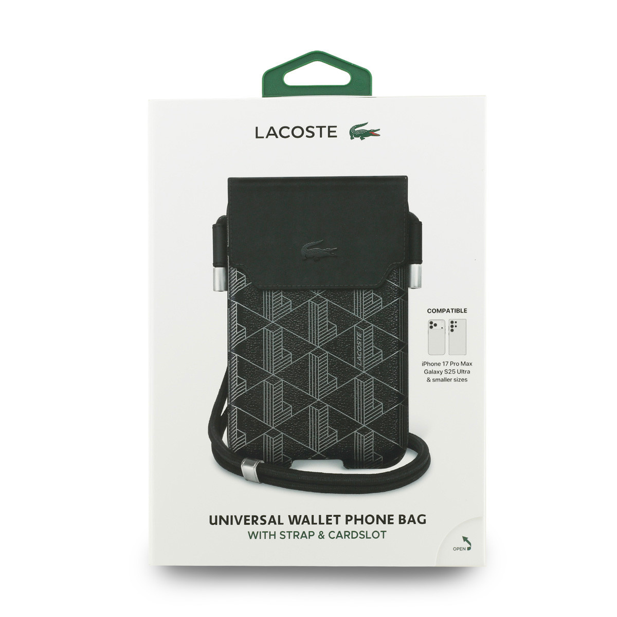 Lacoste Lacoste Universal Crossbody Phone Pouch - The Blend - Zwart, foto 4 van 4
