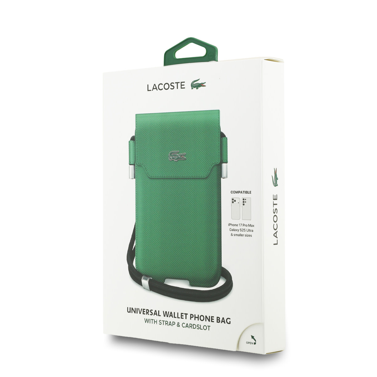Lacoste Lacoste Universal Crossbody Phone Pouch - Petit Pique - Estragon Green, foto 4 van 4