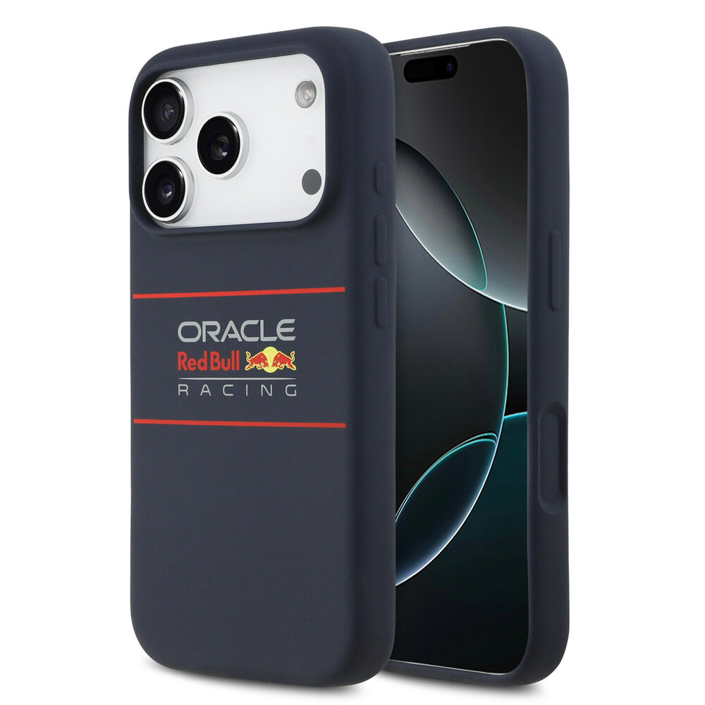 Red Bull Racing Red Bull Racing iPhone 17 Pro Back cover coque - Magsafe - Liquid Silicon - Horizontal Logo - Navy