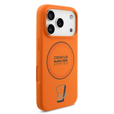 Red Bull Racing Red Bull Racing iPhone 17 Pro Back cover coque - Magsafe - Liquid Silicone - Black Ring - Orange