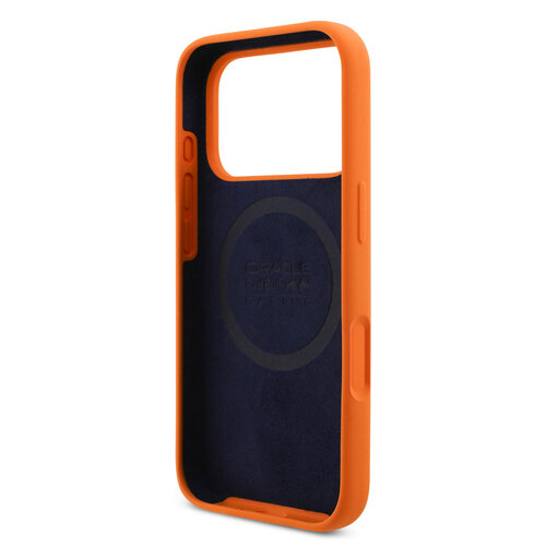 Red Bull Racing Red Bull Racing iPhone 17 Pro/iPhone 18 Pro Coque arrière MagSafe Silicone liquide Anneau noir - Orange