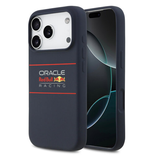 Red Bull Racing Red Bull Racing iPhone 17 Pro Max/iPhone 18 Pro Max Coque arrière MagSafe Silicone liquide Logo horizontal - Bleu marine
