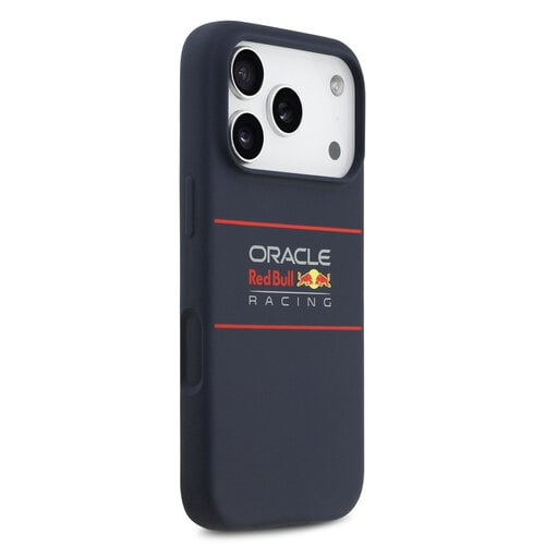 Red Bull Racing Red Bull Racing iPhone 17 Pro Max/iPhone 18 Pro Max Coque arrière MagSafe Silicone liquide Logo horizontal - Bleu marine
