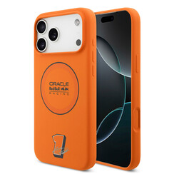 Red Bull Racing iPhone 17 Pro Max Backcover hoesje - Magsafe - Liquid Silicone - Black Ring - Oranje