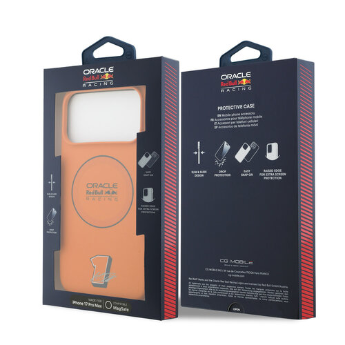 Red Bull Racing Red Bull Racing iPhone 17 Pro Max Back cover coque - Magsafe - Liquid Silicone - Black Ring - Orange
