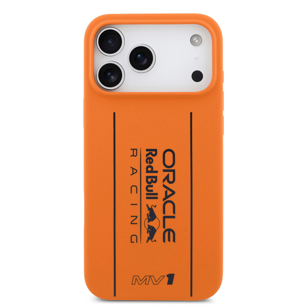 Red Bull Racing Red Bull Racing iPhone 17 Pro Max Back-Cover hul - Magsafe - Liquid Silicone - Big Vertical Logo - Orange