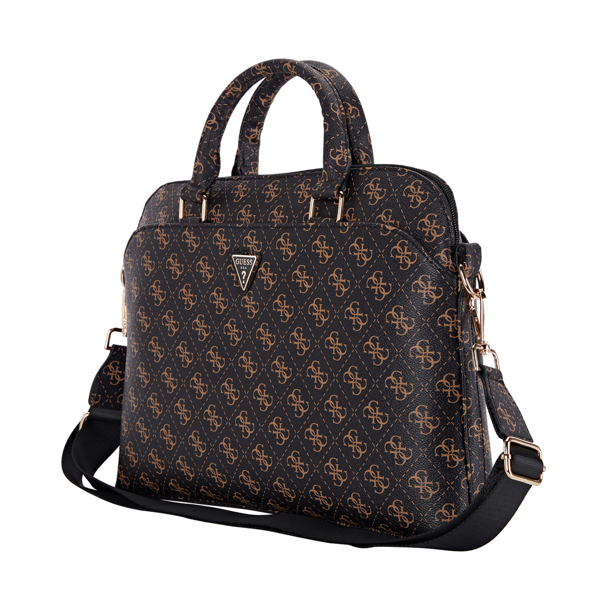 Guess Guess 15 Inch PU Leather Laptop and Tablet Bag - New 4G - Zwart, foto 2 van 3