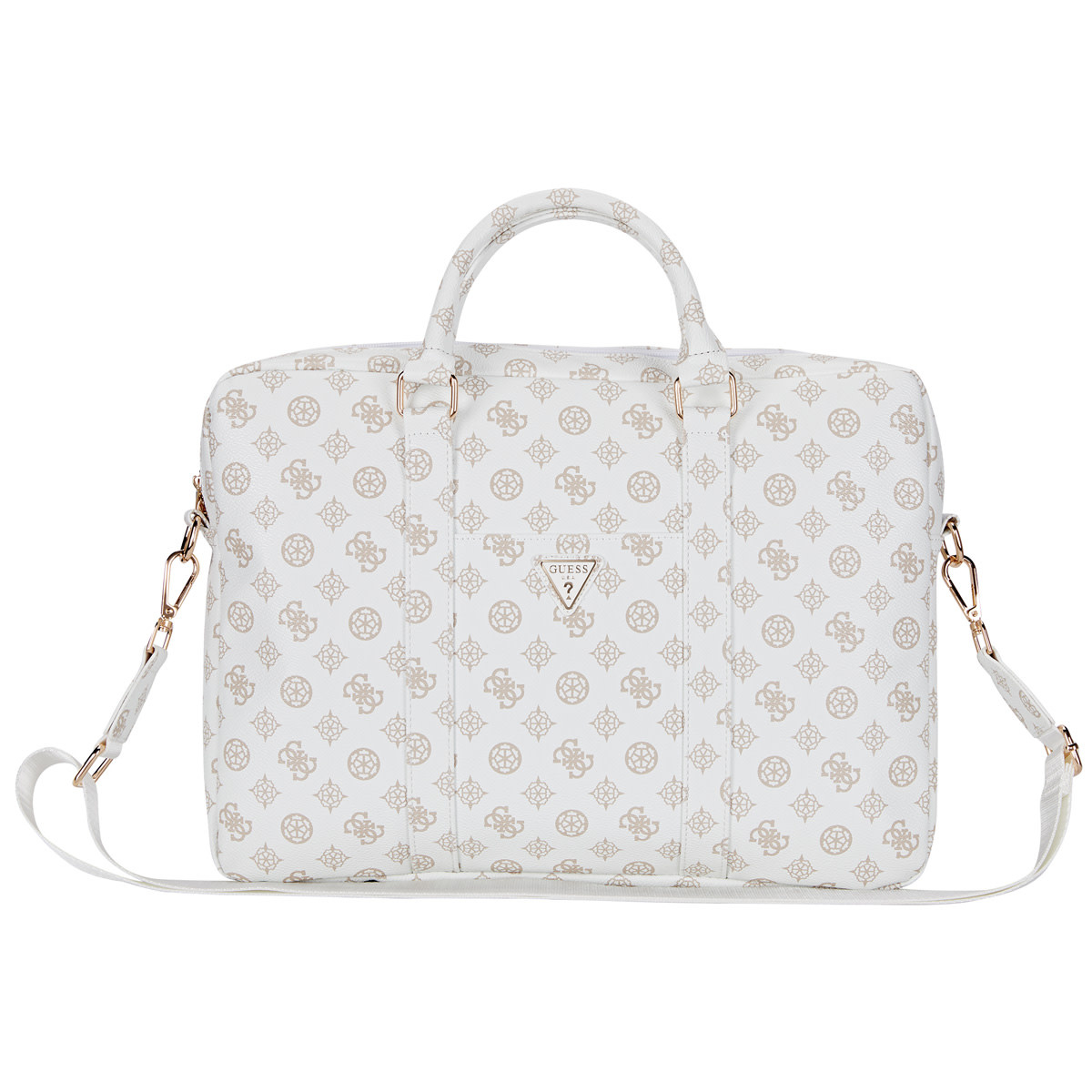 Guess Guess 16 Inch PU Leather Laptop and Tablet Bag - 4G Peony - Wit, foto 2 van 3