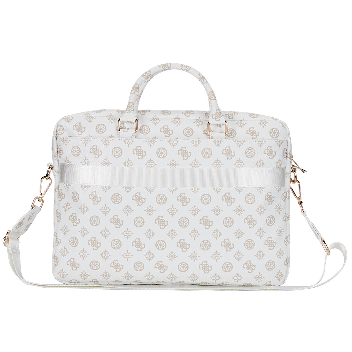 Guess Guess 16 Inch PU Leather Laptop and Tablet Bag - 4G Peony - Wit, foto 3 van 3