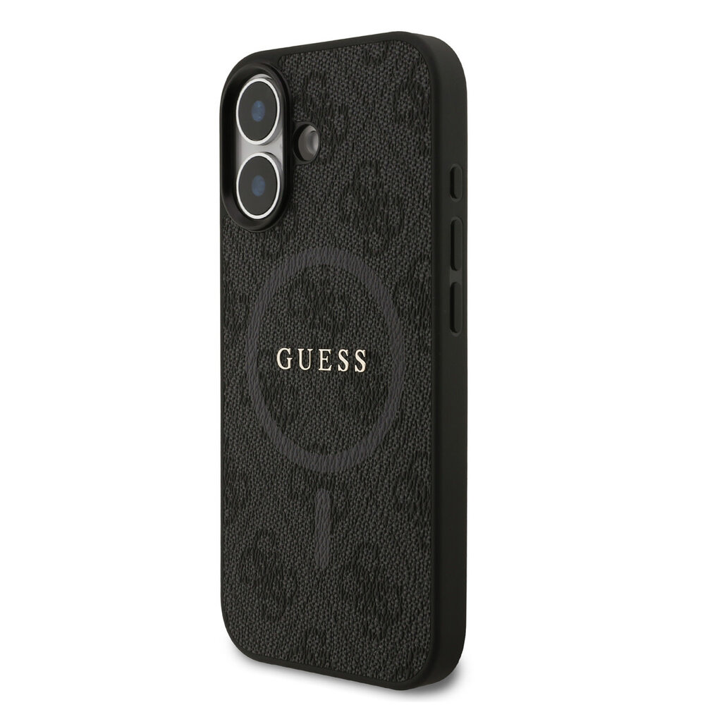 Guess Guess iPhone 17 Backcover hoesje - Magsafe PU Leather - 4G Classic Logo - Zwart Guess Guess iPhone 17 Backcover hoesje - Magsafe PU Leather - 4G Classic Logo - Zwart