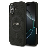Guess Guess iPhone 17 Back-Cover hul - Magsafe PU Leather - 4G Classic Logo - Schwarz Guess Guess iPhone 17 Back-Cover hul - Magsafe PU Leather - 4G Classic Logo - Schwarz