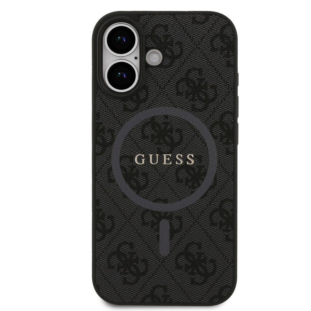 Guess Guess iPhone 17 Backcover hoesje - Magsafe PU Leather - 4G Classic Logo - Zwart Guess Guess iPhone 17 Backcover hoesje - Magsafe PU Leather - 4G Classic Logo - Zwart
